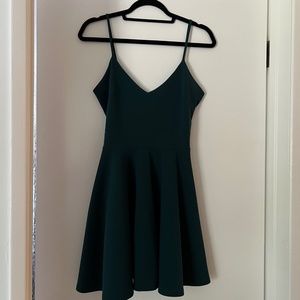 Green Windsor Skater Dress with Pockets